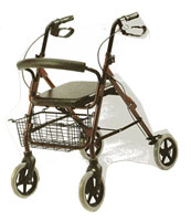 Andador Plegable con asiento, canasto y frenos
